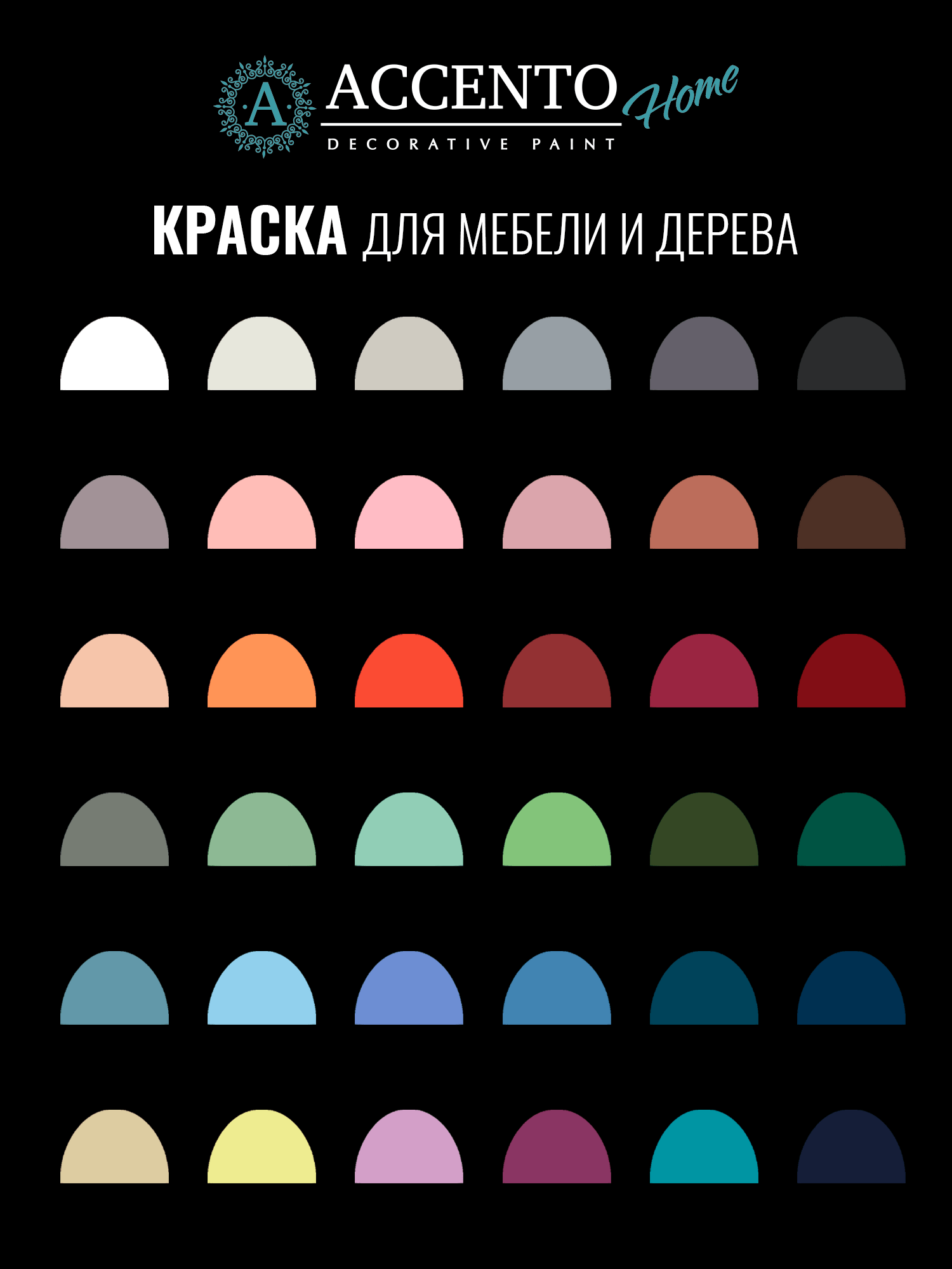 Accento краска для мебели и дерева акриловая полуглянцевая