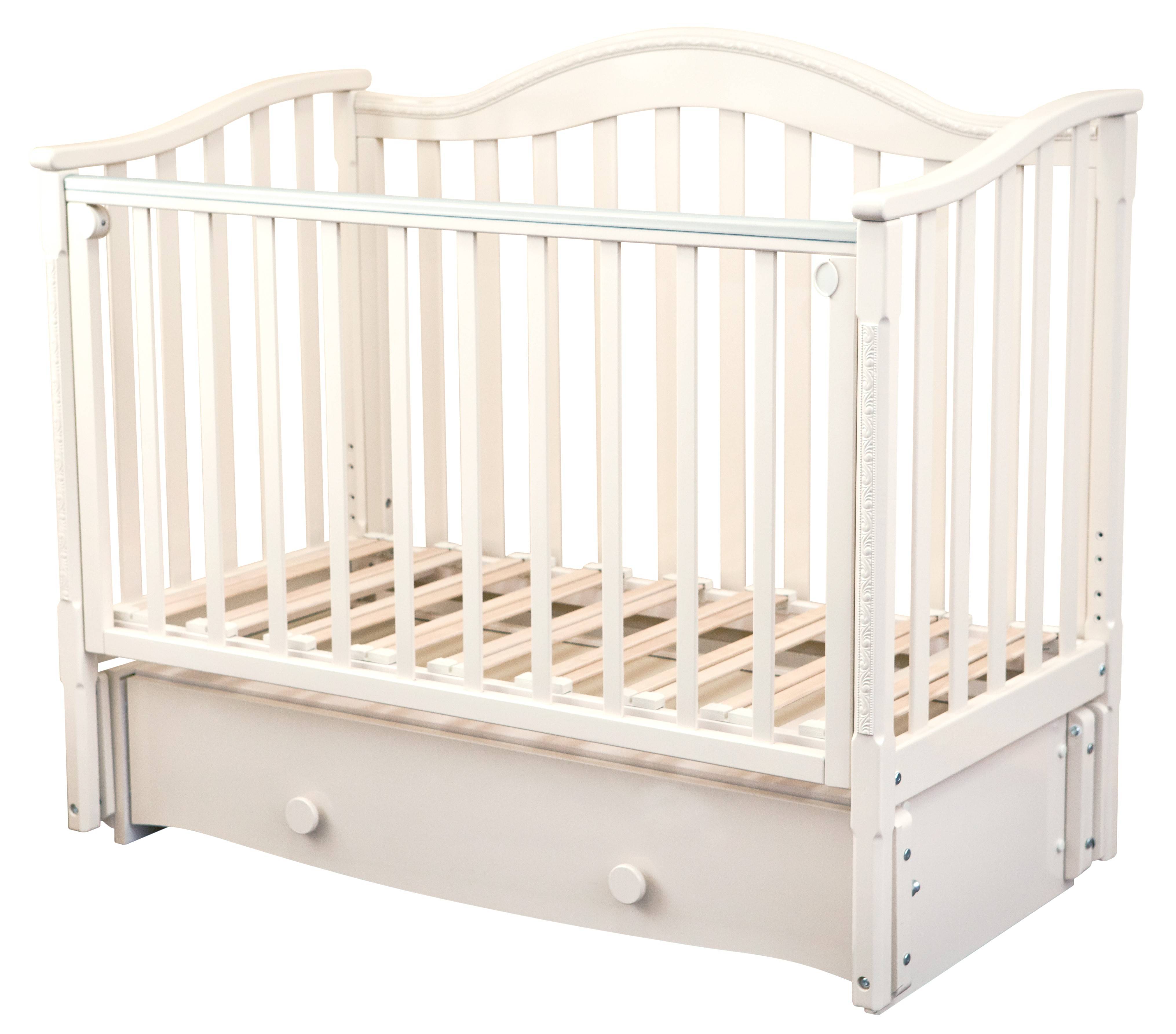 Кроватка для новорожденных с маятником и ящиком. Кроватка Антел Алита. Кроватка СКВ Березка маятник.