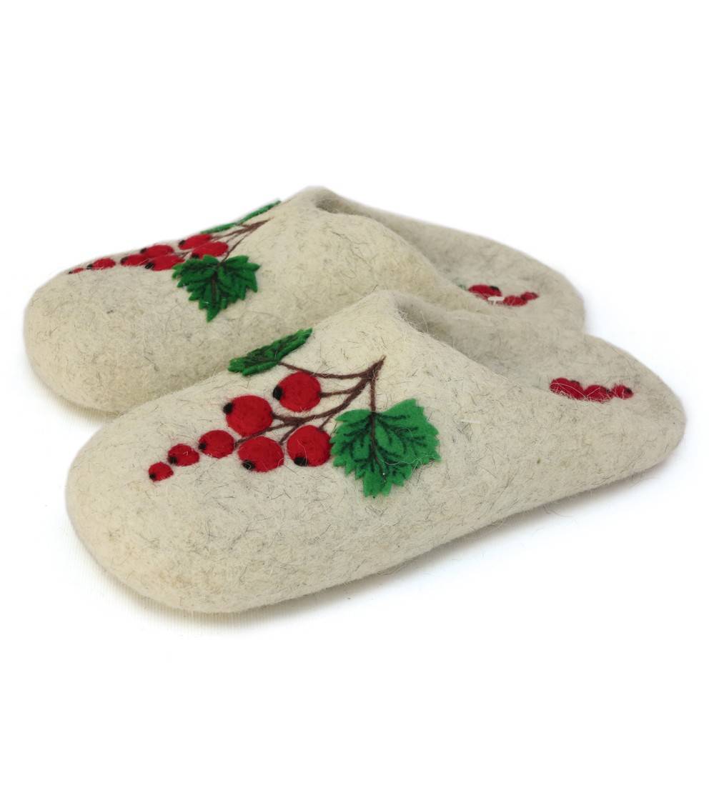 Home slippers "Ripe currant" - "Glazovskie valenki" - Shoes buy wholesale from manufacturer and supplier on UDM.MARKET