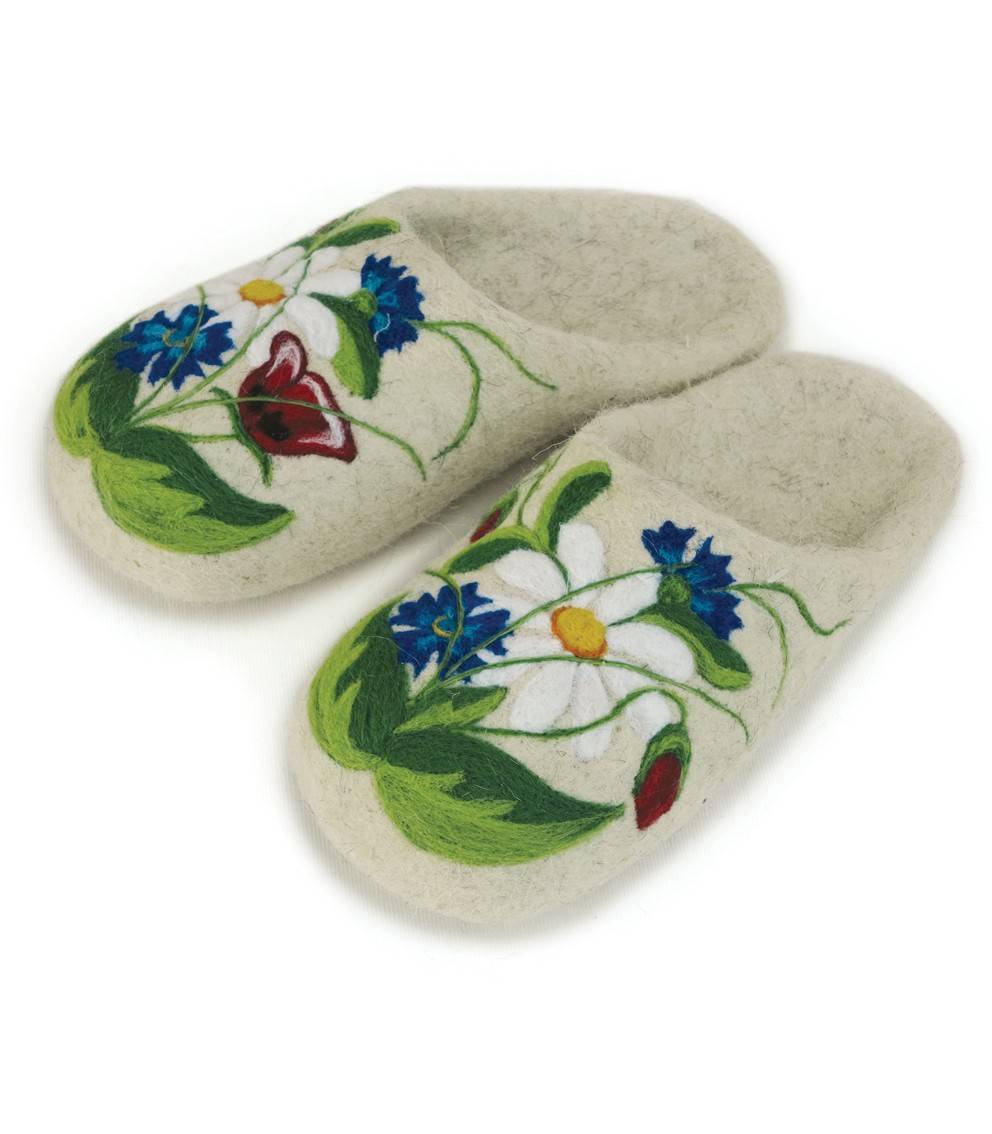 Home slippers "Cornflowers" - "Glazovskie valenki" - Shoes buy wholesale from manufacturer and supplier on UDM.MARKET