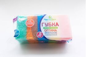 OPTIMA, sponge for washing dishes, brand name CHISTODEL - ООО НПФ ЭЛПА - Dishes buy wholesale from manufacturer and supplier on UDM.MARKET