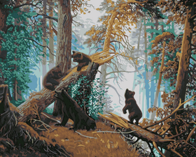 Painting by numbers "Morning in the pine forest I. I. Shishkin and K. A. Savitsky" 40x50 cm - ООО «Мега-Групп» - Toys & Hobbies  buy wholesale from manufacturer and supplier on UDM.MARKET