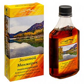 Non-alcoholic balm Gold Altai "Golden Manzherok" toning, 250 ml. - АЛТАЙ БАЙ/ALTAY BAY - Agriculture & Food buy wholesale from manufacturer and supplier on UDM.MARKET