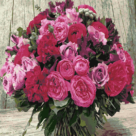 Painting by numbers "Bouquet of peonies" 40x50 cm - ООО «Мега-Групп» - Toys & Hobbies  buy wholesale from manufacturer and supplier on UDM.MARKET