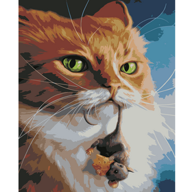 Painting by numbers HOBRUK "Game of cat and mouse" 40*50cm - ООО «ВИПХОББИ» - Toys & Hobbies  buy wholesale from manufacturer and supplier on UDM.MARKET