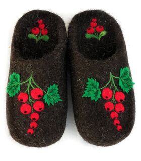 Домашние тапочки "Спелая смородинка" - "Glazovskie valenki" - Обувь купить оптом от производителя на UDM.MARKET