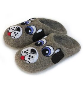 Home slippers "Dog" - "Glazovskie valenki" - Shoes buy wholesale from manufacturer and supplier on UDM.MARKET