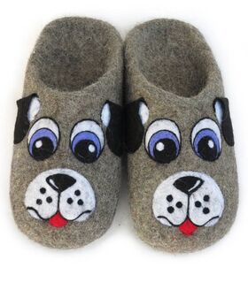 Home slippers "Dog" - "Glazovskie valenki" - Shoes buy wholesale from manufacturer and supplier on UDM.MARKET