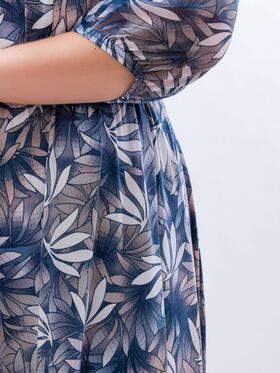 Сактон платье женское больших размеров ижевск 4864П листья джинс