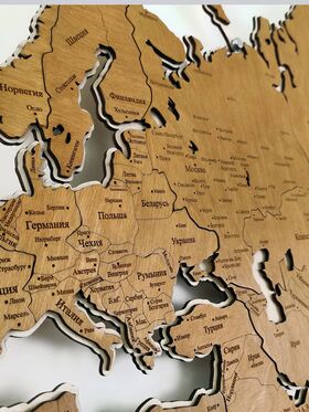 The substrate for the World Map 1600x950 made of wood with remote holders - World maps made of wood/Деревянные карты мира - Home, Furniture, Lights & Construction buy wholesale from manufacturer and supplier on UDM.MARKET
