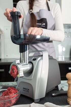 Electric meat-mincer М61.02 Axion black and silver - AXION CONCERN LLC / ООО Концерн «Аксион» - Meat mincer buy wholesale from manufacturer and supplier on UDM.MARKET