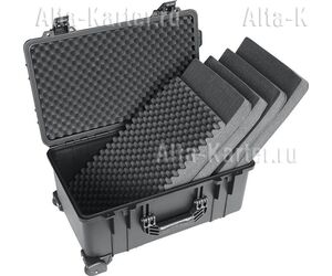 Кейс защитный ударопрочный "Риф" 530х355х255 мм на колёсах с телескопической ручкой, черный, пластик - ООО  «ПП «АВЕС» - Автомобили, Транспорт и Аксессуары купить оптом от производителя на UDM.MARKET