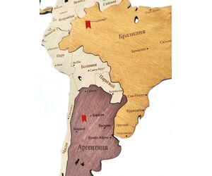 Деревянная карта мира 1600x950 настенная с гравировкой, для интерьера квартиры и дома - World maps made of wood/Деревянные карты мира - Дом, Мебель, Освещение и Строительство купить оптом от производителя на UDM.MARKET