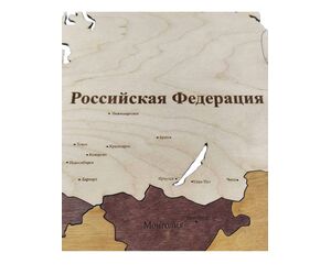 Деревянная карта мира 1600x950 настенная с гравировкой, для интерьера квартиры и дома - World maps made of wood/Деревянные карты мира - Дом, Мебель, Освещение и Строительство купить оптом от производителя на UDM.MARKET