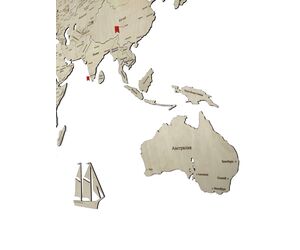 Деревянная карта мира 1600x950 настенная с гравировкой, для интерьера квартиры и дома - World maps made of wood/Деревянные карты мира - Дом, Мебель, Освещение и Строительство купить оптом от производителя на UDM.MARKET