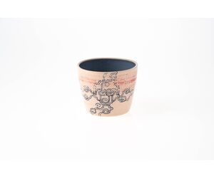 Стакан для кофе и чая 200 мл из глины ручной работы, серия "Новое прочтение Ахматовой" - Пантюхина Наталья Валерьевна - Декор и интерьер купить оптом от производителя на UDM.MARKET