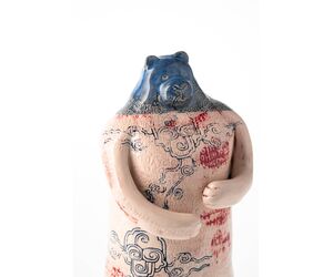 Интерьерная керамическая статуэтка «Медведь» высотой 30-34 см, серия «Новой прочтение Ахматовой» - Пантюхина Наталья Валерьевна - Decor and interior buy wholesale from manufacturer and supplier on UDM.MARKET