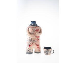 Интерьерная керамическая статуэтка «Медведь» высотой 30-34 см, серия «Новой прочтение Ахматовой» - Пантюхина Наталья Валерьевна - Decor and interior buy wholesale from manufacturer and supplier on UDM.MARKET