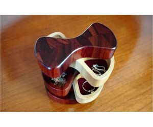 Шкатулка для украшений деревянная, поворотная, торцевая, 100х80х100 мм. - MTM WOOD LLC - Декор и интерьер купить оптом от производителя на UDM.MARKET