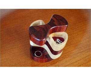 Шкатулка для украшений деревянная, поворотная, торцевая, 100х80х100 мм. - MTM WOOD LLC - Декор и интерьер купить оптом от производителя на UDM.MARKET