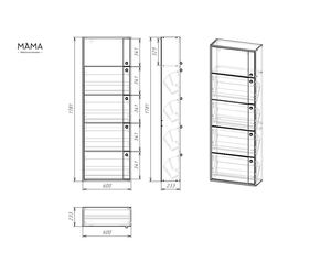 Обувница "Родная", 60*23*178, 5 ящиков, Цвет: Венге темный, Венге светлый / Ясень Шимо светлый, Ясень Шимо темный / Белый - OKFIL Window Filters / Оконные Фильтры - Мебель купить оптом от производителя на UDM.MARKET