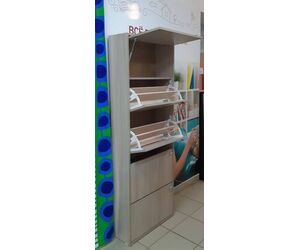 Обувница "Родная", 60*23*178, 5 ящиков, Цвет: Венге темный, Венге светлый / Ясень Шимо светлый, Ясень Шимо темный / Белый - OKFIL Window Filters / Оконные Фильтры - Мебель купить оптом от производителя на UDM.MARKET