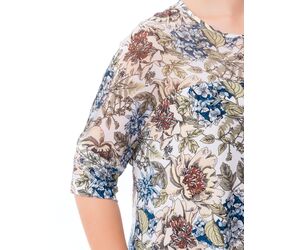 Сактон платье 4904 модель с ассиметричным кроем по низу и воланами Полевые цветы