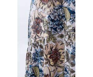 Сактон платье 4904 модель с ассиметричным кроем по низу и воланами Полевые цветы