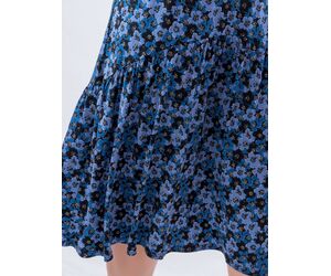 Сактон платье 4904 модель с ассиметричным кроем по низу и воланами Фиалки