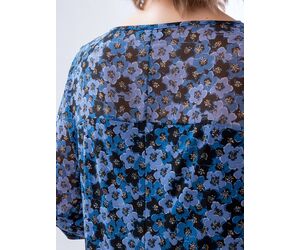 Сактон платье 4904 модель с ассиметричным кроем по низу и воланами Фиалки