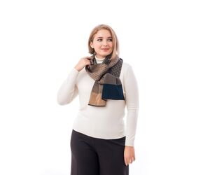 Сактон шарф мужской, мерч, шарф с принтом, принт с 23 февраля НАСТОЯЩЕМУ МУЖЧИНЕ