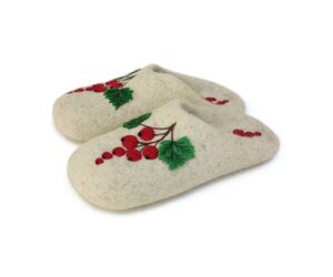 Home slippers "Ripe currant" - "Glazovskie valenki" - Shoes buy wholesale from manufacturer and supplier on UDM.MARKET