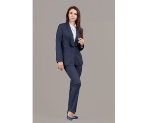 Single-breasted women's jacket with a shawl collar in dark blue-k10 - К10 - Apparel, Textiles, Fashion Accessories & Jewelry buy wholesale from manufacturer and supplier on UDM.MARKET