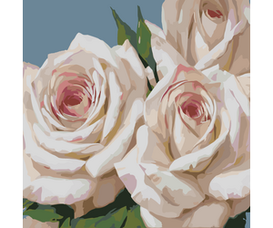 Paint by numbers "White and pink roses" 40x50cm - ООО «Мега-Групп» - Toys & Hobbies  buy wholesale from manufacturer and supplier on UDM.MARKET