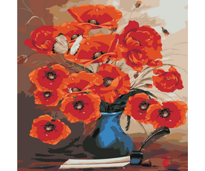 Painting by numbers "Bouquet of poppies" 40x50cm - ООО «Мега-Групп» - Toys & Hobbies  buy wholesale from manufacturer and supplier on UDM.MARKET