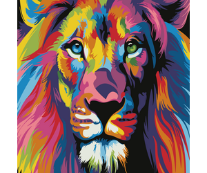 Painting by numbers "Rainbow Lion" 40x50cm - ООО «Мега-Групп» - Toys & Hobbies  buy wholesale from manufacturer and supplier on UDM.MARKET