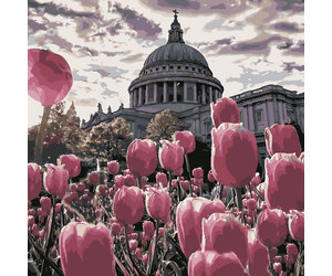 Painting by numbers "Tulips in London" 40x50 cm - ООО «Мега-Групп» - Toys & Hobbies  buy wholesale from manufacturer and supplier on UDM.MARKET