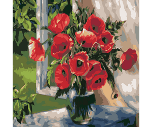 Painting by numbers "Red poppy" 40x50cm - ООО «Мега-Групп» - Toys & Hobbies  buy wholesale from manufacturer and supplier on UDM.MARKET