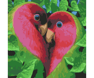 Painting by numbers "Love of parrots" 40x50cm - ООО «Мега-Групп» - Toys & Hobbies  buy wholesale from manufacturer and supplier on UDM.MARKET