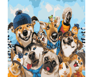 Painting by numbers "Dog family" 40x50cm - ООО «Мега-Групп» - Toys & Hobbies  buy wholesale from manufacturer and supplier on UDM.MARKET