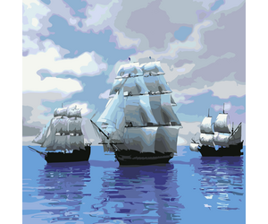 Painting by numbers "Ships" 40x50cm - ООО «Мега-Групп» - Toys & Hobbies  buy wholesale from manufacturer and supplier on UDM.MARKET