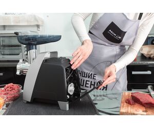 Electric meat-mincer М61.01 Axion black and silver - AXION CONCERN LLC / ООО Концерн «Аксион» - Meat mincer buy wholesale from manufacturer and supplier on UDM.MARKET