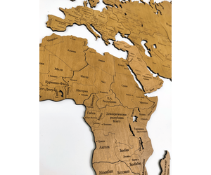 Деревянная Карта Мира 1600х950 настенная с гравировкой названий стран и городов - World maps made of wood/Деревянные карты мира - Дом, Мебель, Освещение и Строительство купить оптом от производителя на UDM.MARKET