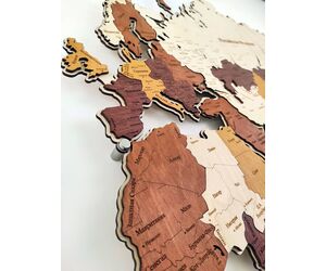 Подложка для Карты мира 1600x950 изготовлена из дерева с дистанционными держателями - World maps made of wood/Деревянные карты мира - Дом, Мебель, Освещение и Строительство купить оптом от производителя на UDM.MARKET