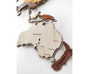 Подложка для Карты мира 1600x950 изготовлена из дерева с дистанционными держателями - World maps made of wood/Деревянные карты мира - Дом, Мебель, Освещение и Строительство купить оптом от производителя на UDM.MARKET