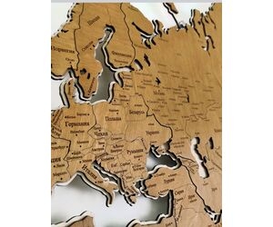 Подложка для Карты мира 1600x950 изготовлена из дерева с дистанционными держателями - World maps made of wood/Деревянные карты мира - Дом, Мебель, Освещение и Строительство купить оптом от производителя на UDM.MARKET