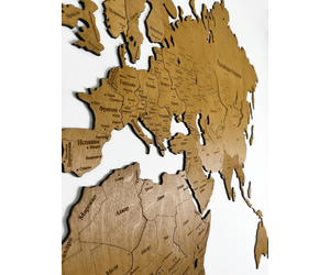 Деревянная Карта Мира 1600х950 настенная с гравировкой названий стран и городов - World maps made of wood/Деревянные карты мира - Дом, Мебель, Освещение и Строительство купить оптом от производителя на UDM.MARKET