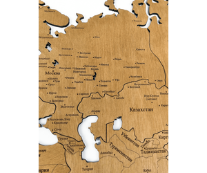 Деревянная Карта Мира 1600х950 настенная с гравировкой названий стран и городов - World maps made of wood/Деревянные карты мира - Дом, Мебель, Освещение и Строительство купить оптом от производителя на UDM.MARKET