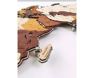 Подложка для Карты мира 1600x950 изготовлена из дерева с дистанционными держателями - World maps made of wood/Деревянные карты мира - Дом, Мебель, Освещение и Строительство купить оптом от производителя на UDM.MARKET